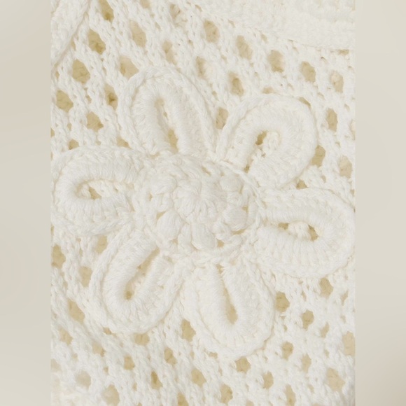 LOVESHACKFANCY Rohesia Appliquéd Crochet Dress - Picture 8 of 14